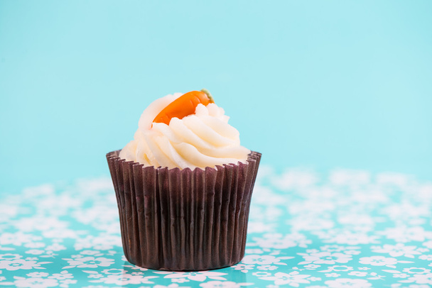 cup cake on blue background - Photo, Image