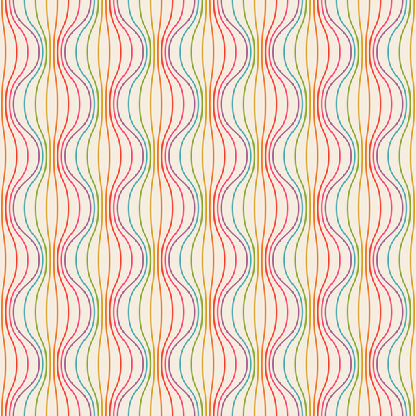 Seamless pattern with wavy color lines - Вектор,изображение
