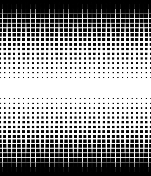 abstrakte Textur mit schwarzen Quadraten auf weißem Hintergrund - Vektor, Bild