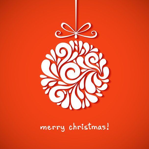 Christmas decoration of swirl shapes - Vector, Image