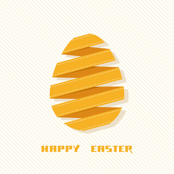Easter card with banner egg - ベクター画像