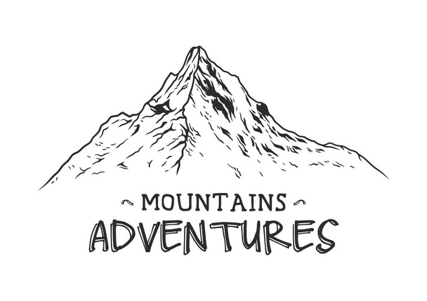 Rocky mountain vector logo illustration - ベクター画像