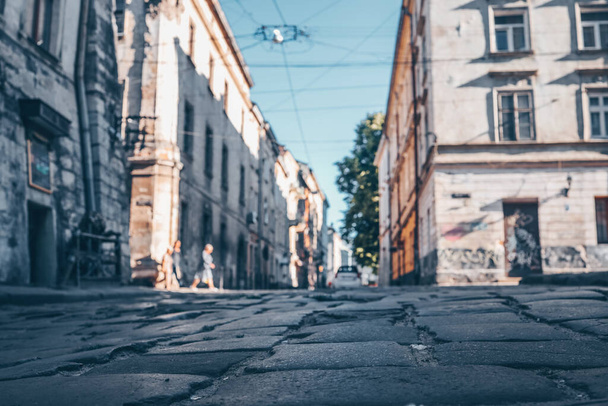 Ancient streets of Lviv, city life - Foto, afbeelding