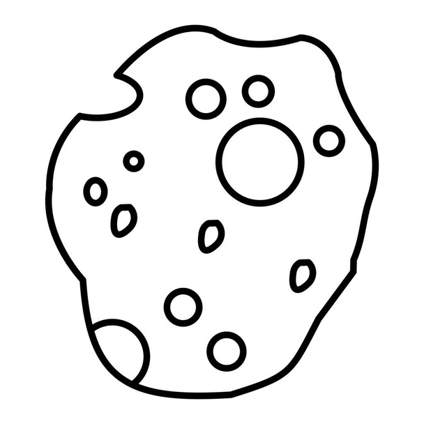 vector illustration of a cartoon donut icon - ベクター画像