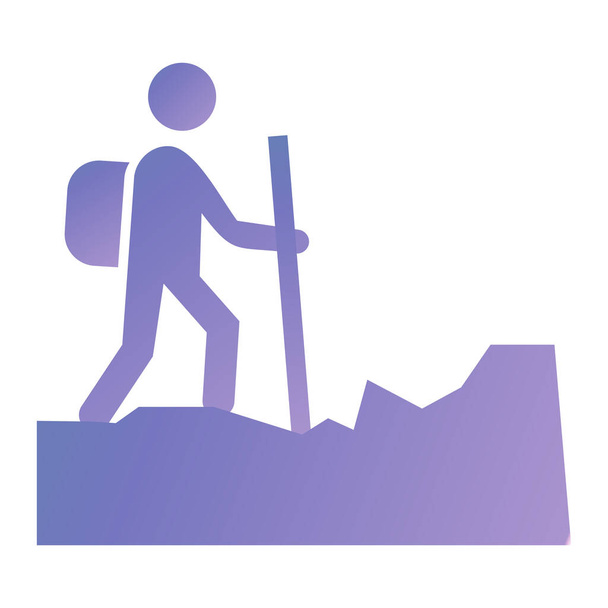 hiking icon. vector illustration - Vettoriali, immagini