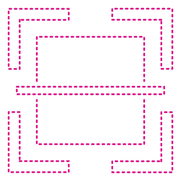 dotted line rectangle frame. vector illustration. - Vector, Image