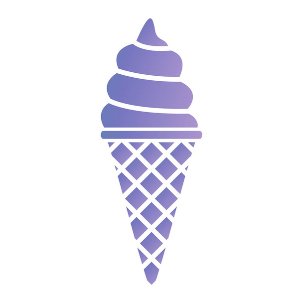 ice cream cone icon. flat illustration of chocolate popsicle vector logo. - Vecteur, image