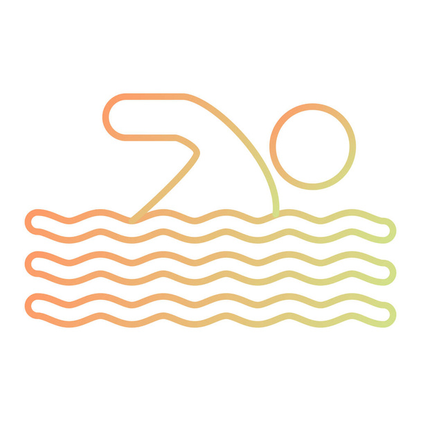 zwembad icoon vector. omtrek zwembord. geïsoleerde contoursymbool illustratie - Vector, afbeelding