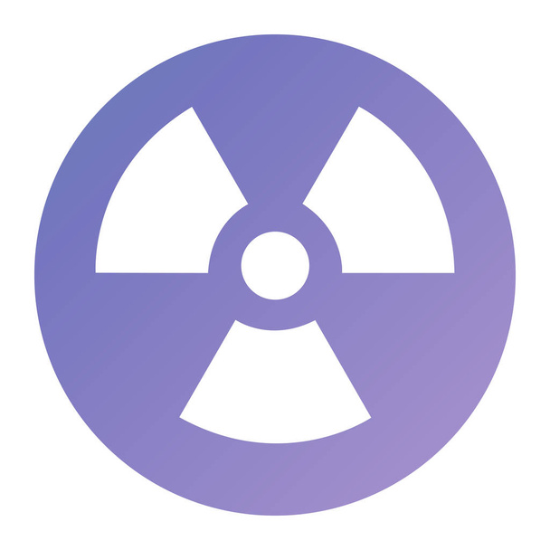 radiation sign icon. flat illustration of radioactive vector symbol for web design - Wektor, obraz