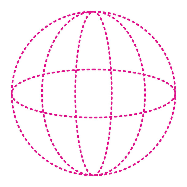 sphere icon. world map symbol. vector illustration - Vektör, Görsel