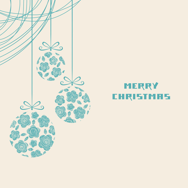 Backgroun with Christmas floral decoration - Vector, Image