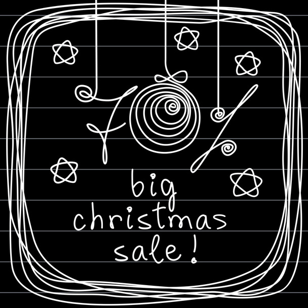 Big Christmas Sale! - Vector, imagen