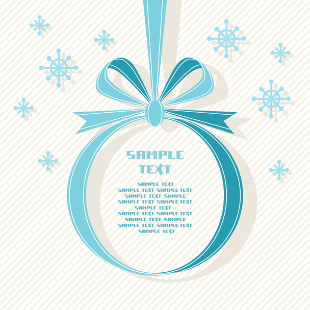 Christmas background with ribbon decoration - Vector, afbeelding