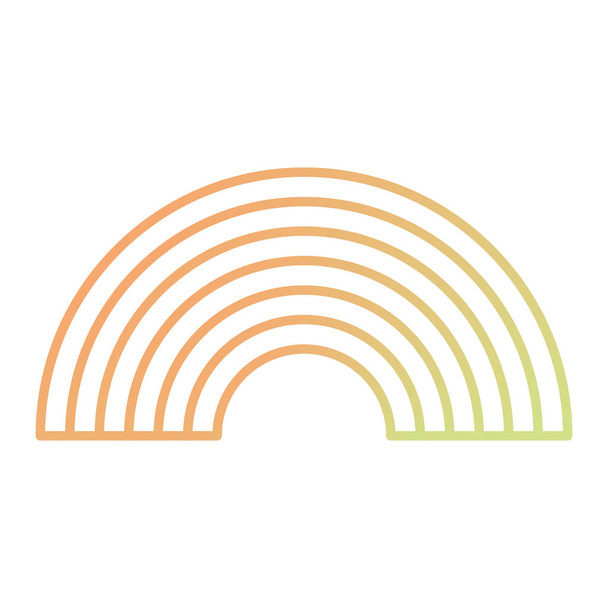 vector icono del arco iris. señal de línea delgada. ilustración de símbolo de contorno aislado - Vector, imagen