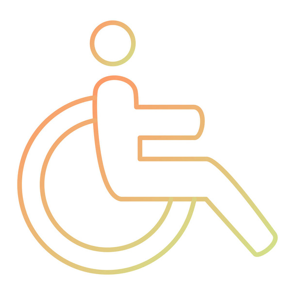 Ikona niepełnosprawnego wektora, ilustracja wektora - Wektor, obraz