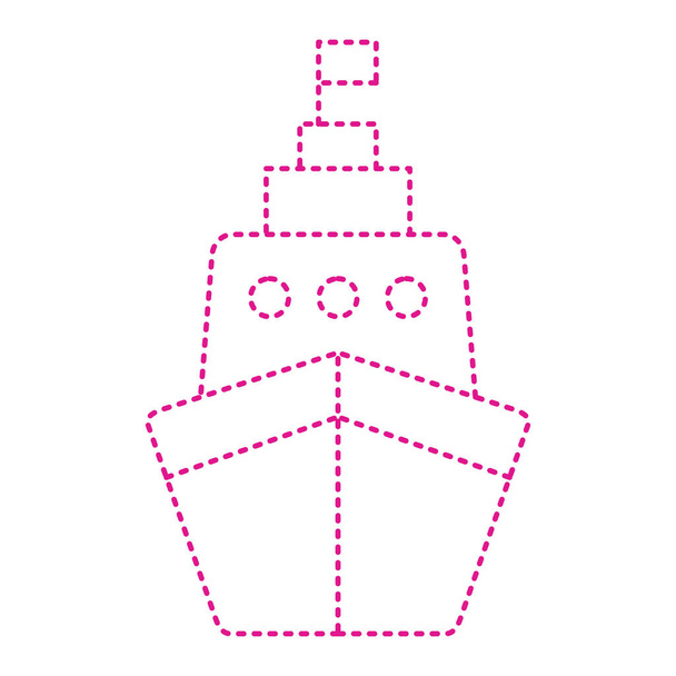 ship icon. simple illustration of boat cruise vector icons for web design - Vector, Imagen