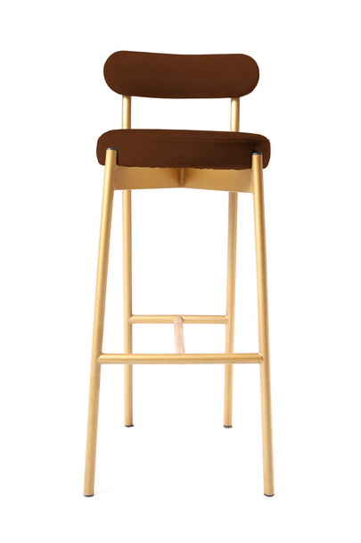 Brown high chair isolated on white  - Фото, зображення
