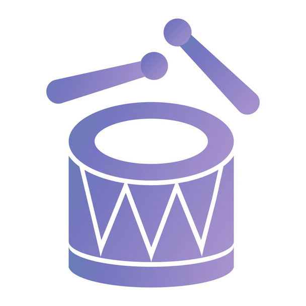drum icon vector isolated on white background   - Vektor, kép