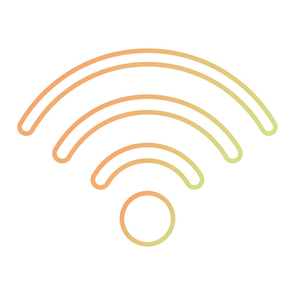 wifi signal icon. flat design style. vector illustration. - Vector, imagen