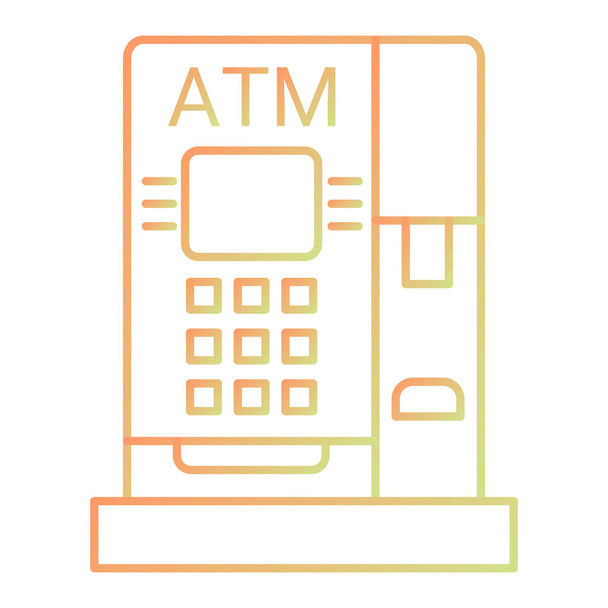 icône de terminal ATM. contour pos ticket vecteur symbole pour web design isolé sur fond blanc - Vecteur, image