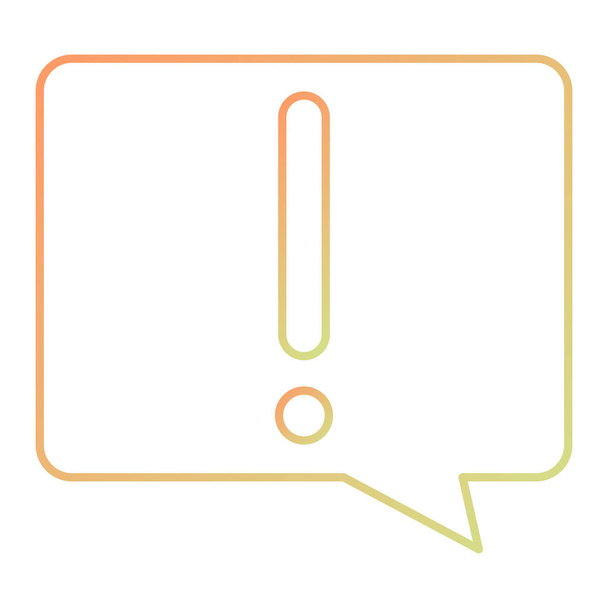 exclamation mark icon. yellow speech bubble symbol. vector illustration. - Vecteur, image