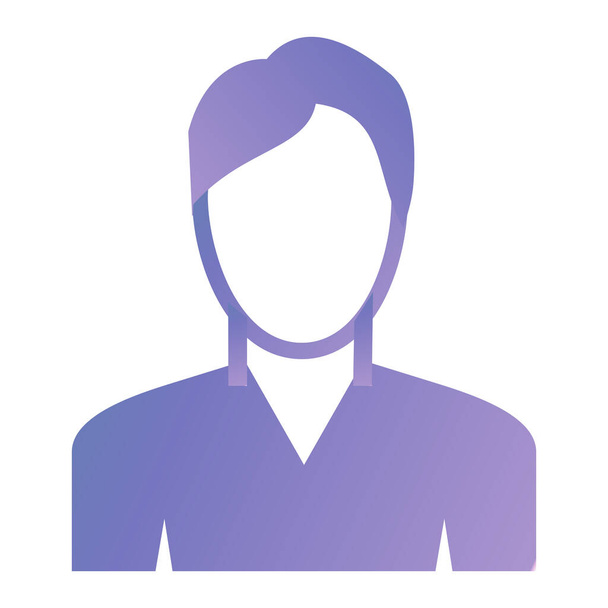 avatar person icon. simple illustration of female vector web button for any design - Vektör, Görsel