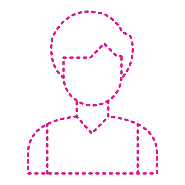 avatar man icon. person user profile symbol. isolated design. vector illustration - Wektor, obraz
