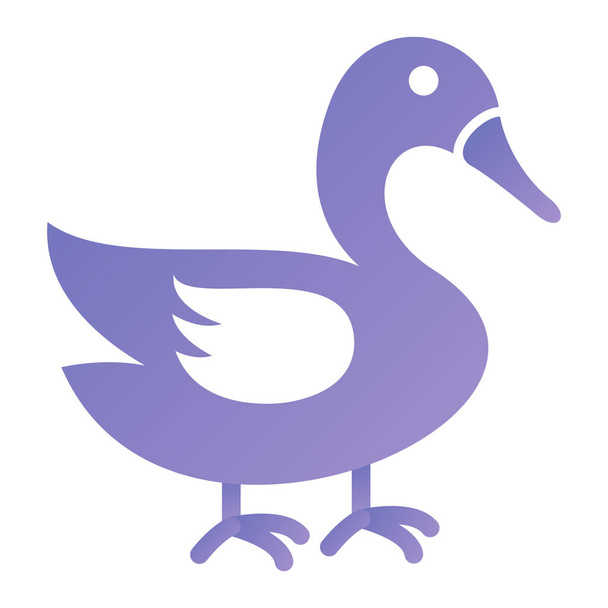 cute bird icon. cartoon of duck vector illustration on white background - Vector, Imagen