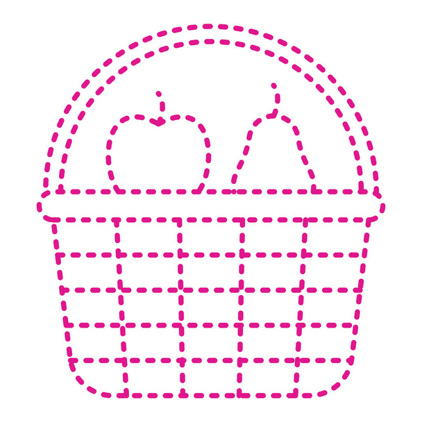 basket with fruits, vector illustration design - Vector, imagen