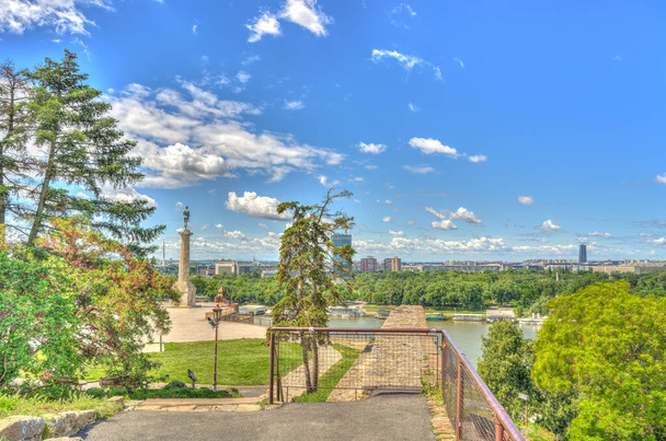 Belgrade, Serbia - May 2021 : Kalemegdan fortress in sunny weather          - Foto, Bild