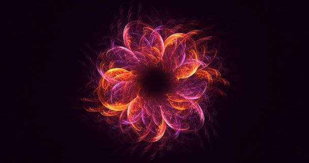 3D rendering abstract colorful fractal light background - Фото, зображення