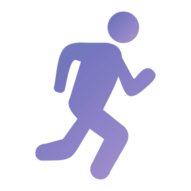 running man silhouette icon. sport symbol design. vector illustration - ベクター画像