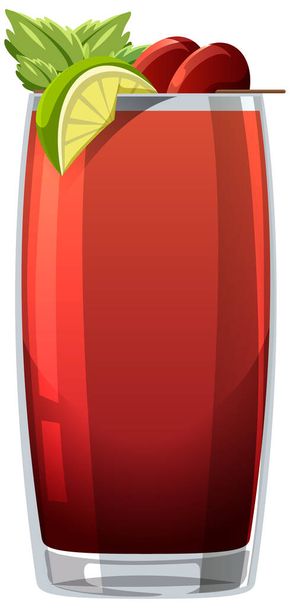 Isolated bloody mary cocktail on white background illustration - Vettoriali, immagini
