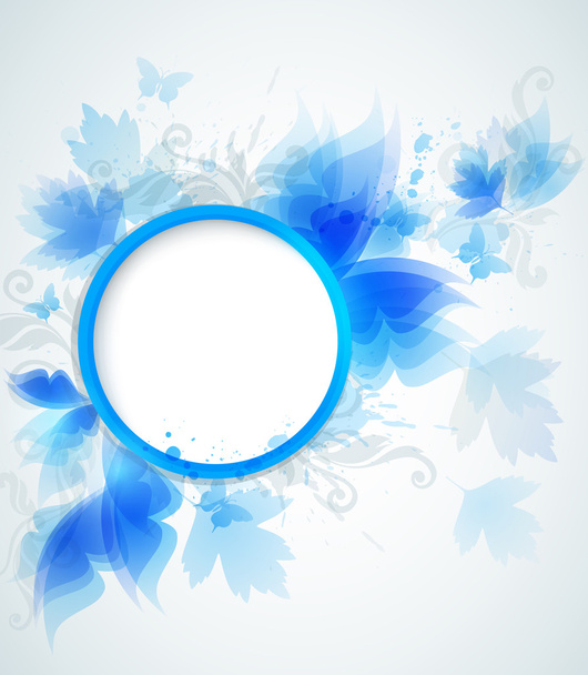 Blue abstract floral background - ベクター画像