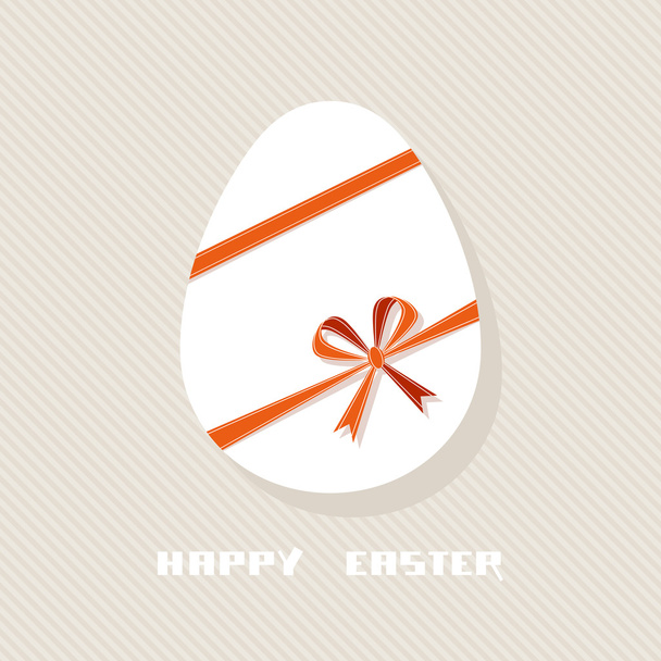 Easter egg with ribbon, bow. - Вектор, зображення