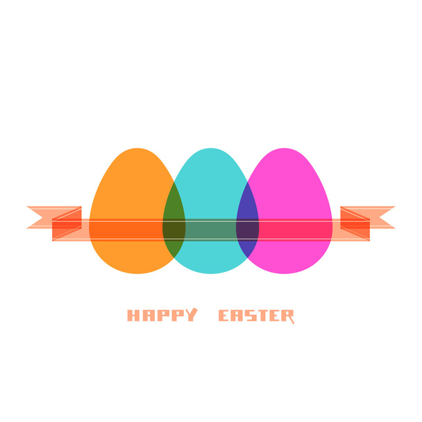 Easter card with color egg - Vector, Image