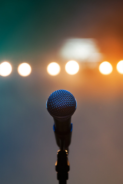Microphone on stage - Фото, зображення