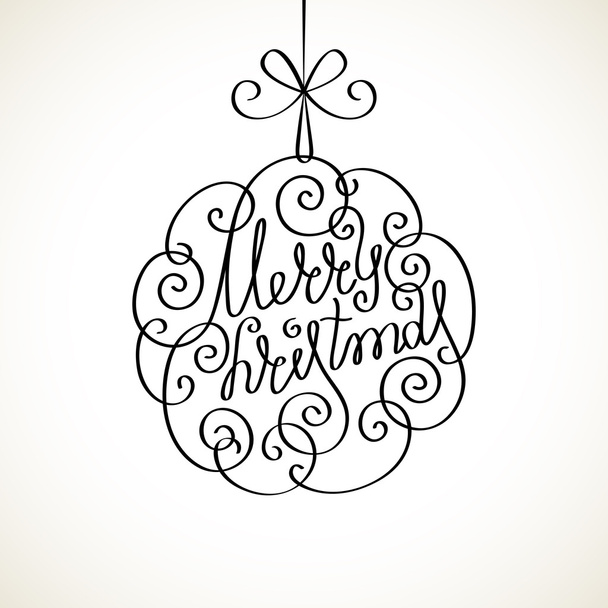 Рождественское каллиграфическое оформление
 - Вектор,изображение