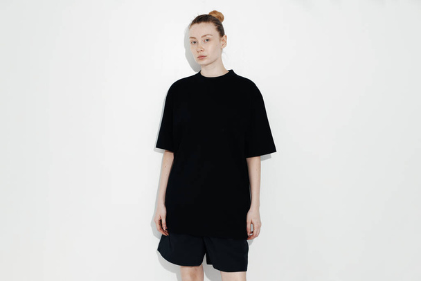 Black t-shirts with copy space - Valokuva, kuva