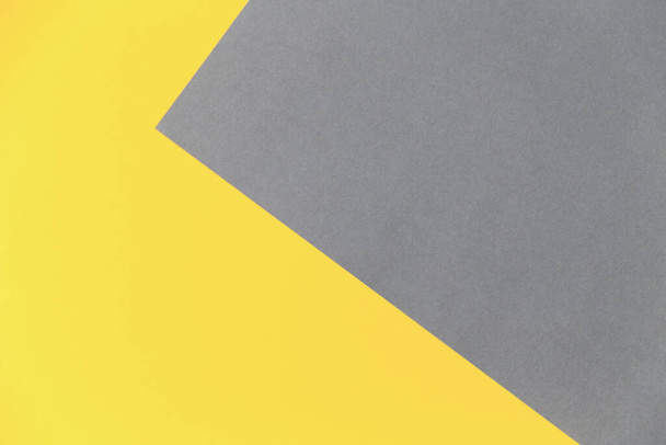 Color of the 2021 year 17-5104 Ultimate Gray and 13-0647 Illuminating. Abstract yellow and grey empty geometric background in 2021 color trends - Zdjęcie, obraz