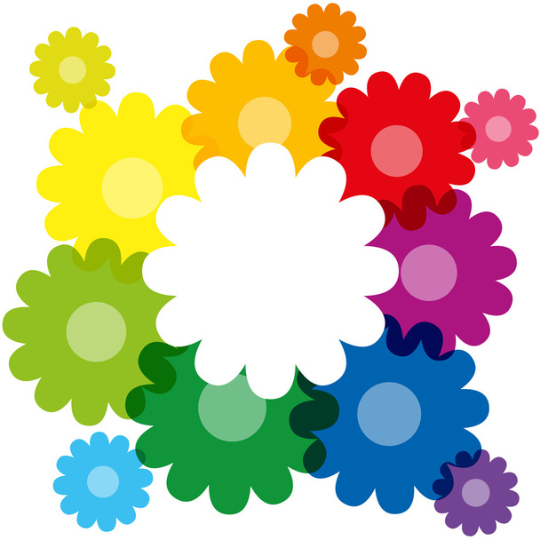 Веселка кольорові квіти
 - Вектор, зображення
