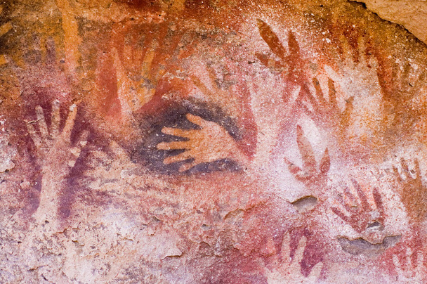 Ancient cave paintings in Patagonia, southern Argentina. - Photo, image