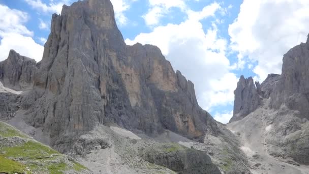 Mountain called CIMON DELLA PALA in the Italian Dolimites in Italy - Filmmaterial, Video