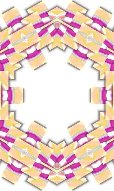 abstraktní barevné šestiúhelník čtverec geometrické bezešvé vzor symetrické kaleidoskop módy, design - Fotografie, Obrázek