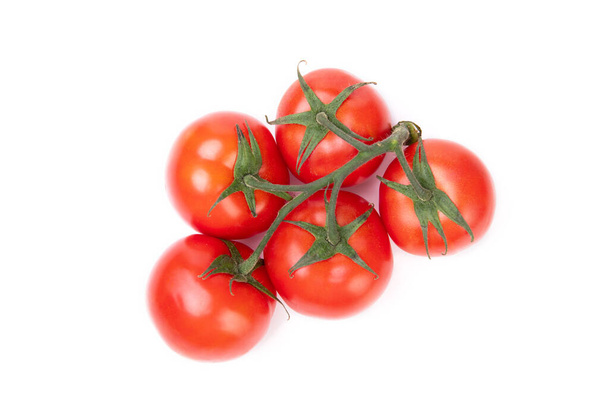 bunch of cherry tomatoes vegetables isolated on white. - Foto, Imagem
