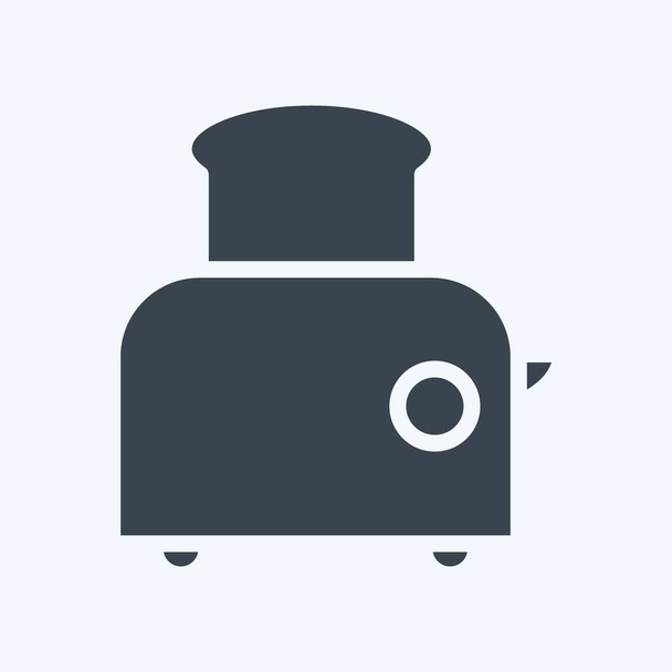Icon Toaster. suitable for Kitchen Appliances symbol. glyph style. simple design editable. design template vector. simple illustration - Vector, Image