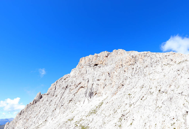 mountain called Cima Rosetta completely of rock without vegetation in the Italian Dolomites in summer - Valokuva, kuva