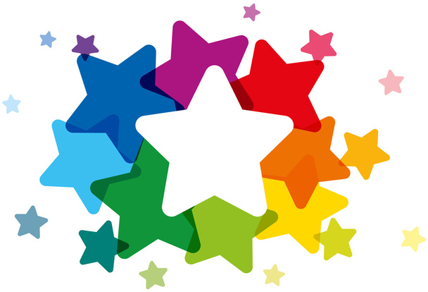 Estrellas de color arco iris
 - Vector, imagen