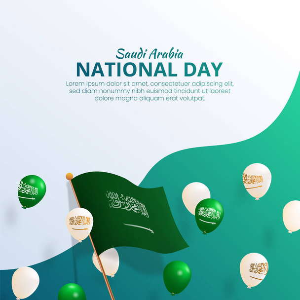 Saudi Arabia National Day Social Media Banner - Vettoriali, immagini