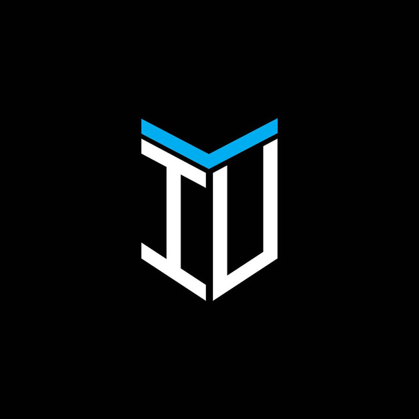 Творческий дизайн логотипа IU с векторной графикой - Вектор,изображение
